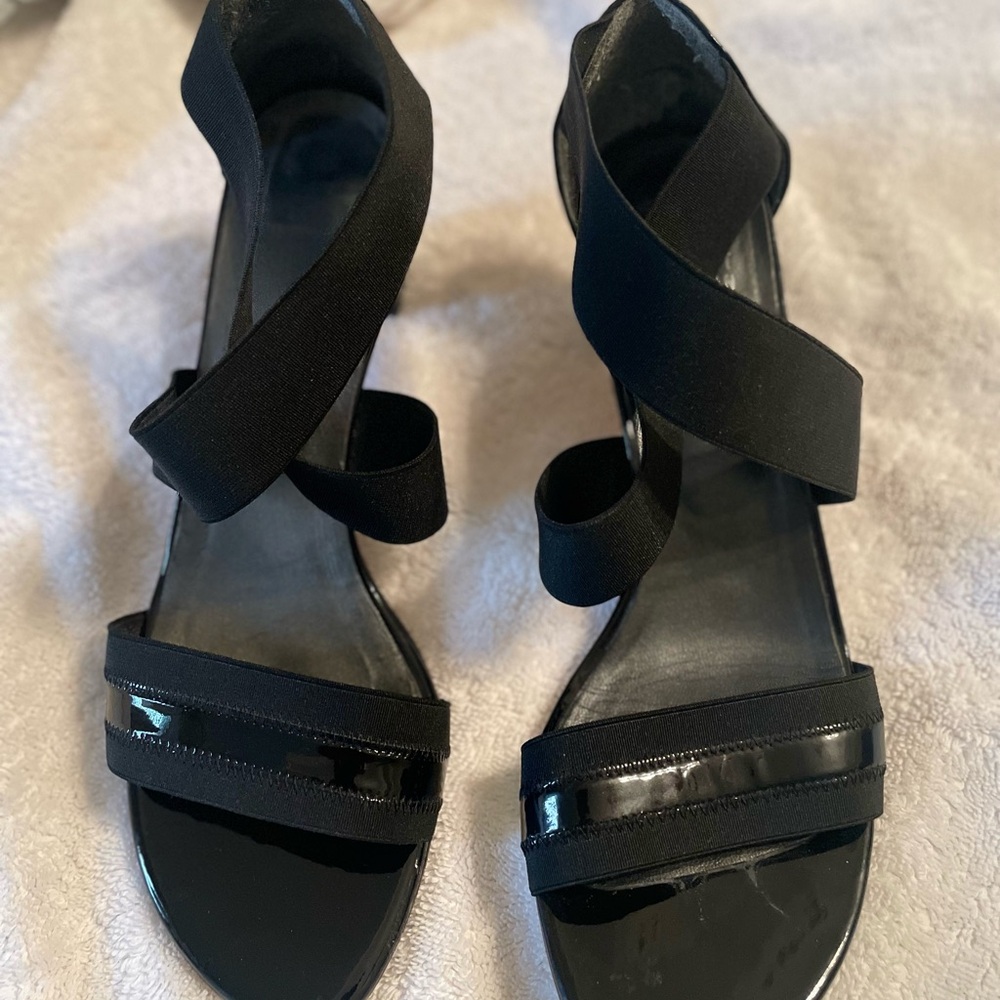 Stuart Weitzman Black Strappy Heels